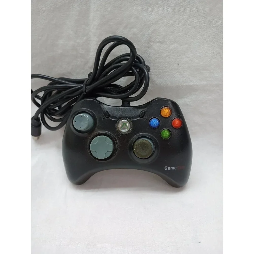 Microsoft Xbox 360 Wired Controller Black Gamestop USB